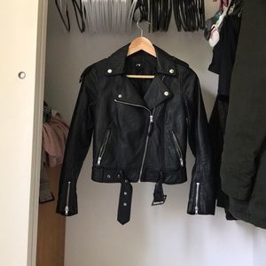 Leather Biker Jacket Black